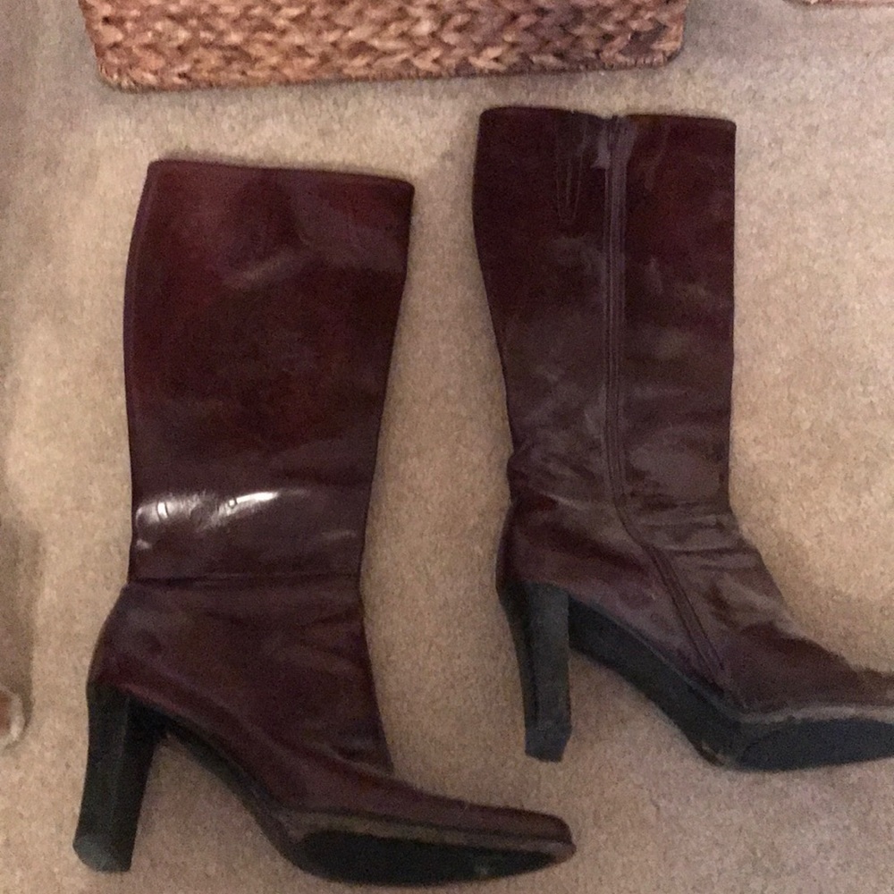 Burgundy boots